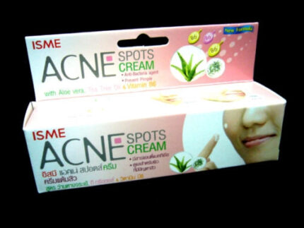 ISME ACNE SPOTS CREAM ANTI-ACNE NATURAL ALOE VERA, TEA TREE OIL & VITAMIN B6