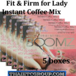5 BOOMZ Instant coffee Drink Glutathione Berry mix Fit & Firm Breast Bust Korea