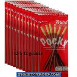 12 Glico Pocky Chocolate Japan Thai Snack Flavor Halal Approved Individual pack
