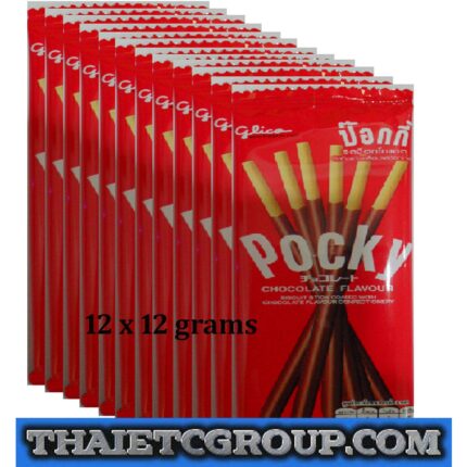 12 Glico Pocky Chocolate Japan Thai Snack Flavor Halal Approved Individual pack