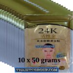 10x 24K Gold Active Face Mask Brightening Powder Luxury Spa Anti Aging treatment