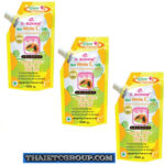 3 A BONNE BONNE' Spa White C Salt Double White Bath Salt Papaya Lemon Extract