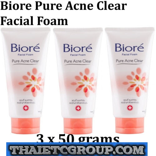 10343203-5a.jpg 3 Biore Kao Facial Face Foam Wash PURE ACNE CLEAR Skin Purifying Technology 50g - Image 1