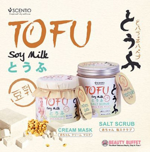 10345867-54f6083d-baa1-4028-8249-5ba486094a24.jpg 2 BEAUTY BUFFET SCENTIO TOFU SOY MILK BABY BRIGHTENING CREAM MASK & SALT SCRUB - Image 1