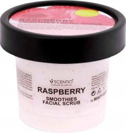 SCENTIO FACIAL SCRUB: MILK & Q10, RASPBERRY