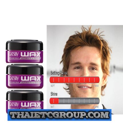 3 x 75 g = 225 g GATSBY WAX HAIR STYLING ULTIMATE & SHAGGY GEL JAPAN STYLE