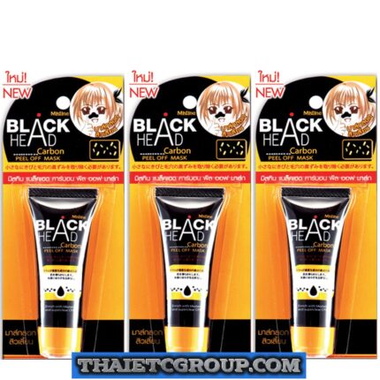 3 x 10 g Mistine remove Blackhead remover Black Head Carbon Peel Off Face Mask