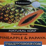 NONGNAKA Natural Fruity Soap Pineapple & Papaya Soap Whitening Lightening