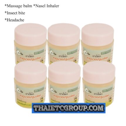 6 Pathom Asoke Nasal Inhaler Massage Balm Cream Headache Muscle pain ache