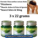 3 x 22g CHERAIM CHER AIM Clinacanthus Nutans Green BALM MASSAGE PAIN RELIEF