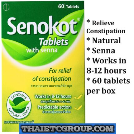 Senokot Natural Senna Relieve of Constipation Laxative Bowel movement 60 tablets