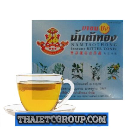Namtaothong Instant Bitter tea Herbal Natural relief of heartburn Cold Fever