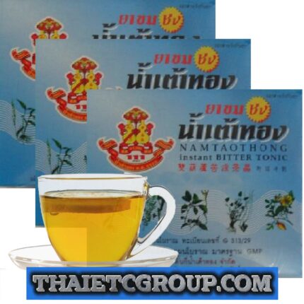 3 Namtaothong Instant Bitter tea Herbal Natural relief of heartburn Cold Fever