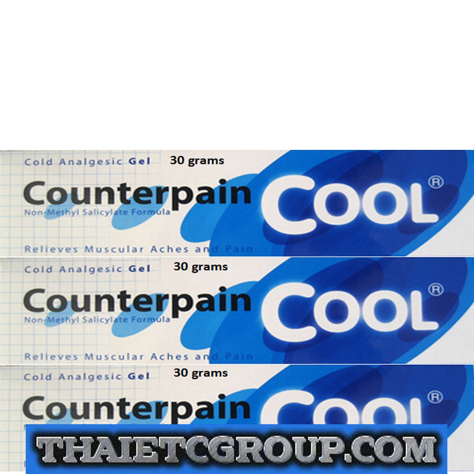 10457823-21a_b272e2e8-0502-4f09-ae84-3ffbf0779277.jpg 3 x 30 g COUNTERPAIN COOL GEL ANALGESIC BALM MUSCLE MUSCULAR PAIN RELIEF ACHE - Image 1