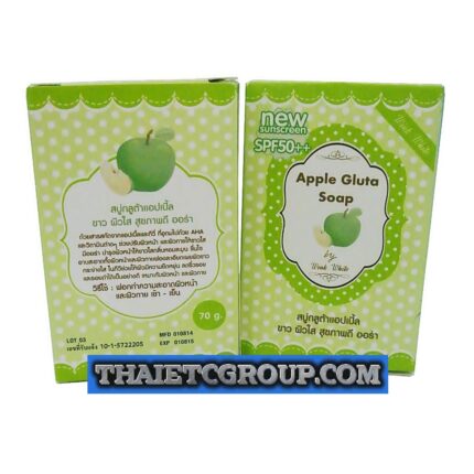 WINK WHITE Apple Gluta Soap for Whitening Face Body Anti aging Lightening