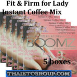5 BOOMZ Instant coffee Drink Glutathione Berry mix Fit & Firm Breast Bust Korea