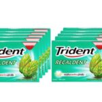 10 x Trident Recaldent Spearmint Flavour Sugar-Free Chewing Gum 11.2g