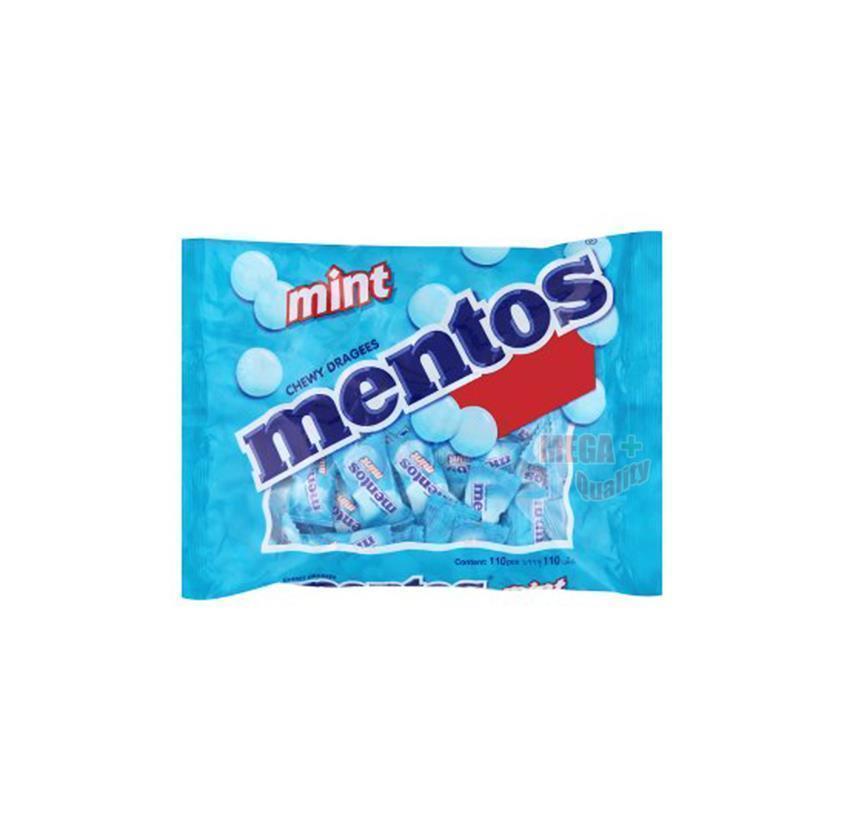 110_Tablets_MENTOS_MINT_Chewy_Dragees_Candy_Mint_Flavour_270g.jpg 110 Tablets MENTOS MINT Chewy Dragees Candy Mint Flavour 270g - Image 1