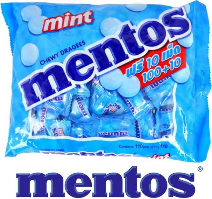 110 Tablets MENTOS MINT Chewy Dragees Candy Mint Flavour 270g - Image 2