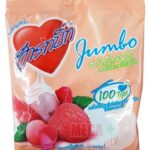 125g. Hart Beat Jumbo Lynchee Flavoured Candy Lychee Filling Center Mixed Fruit