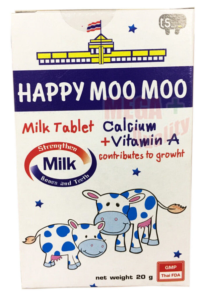 3 X 20G. HAPPY MOO MOO MILK CANDY TABLET WITH CALCIUM + VITAMIN A - Image 2