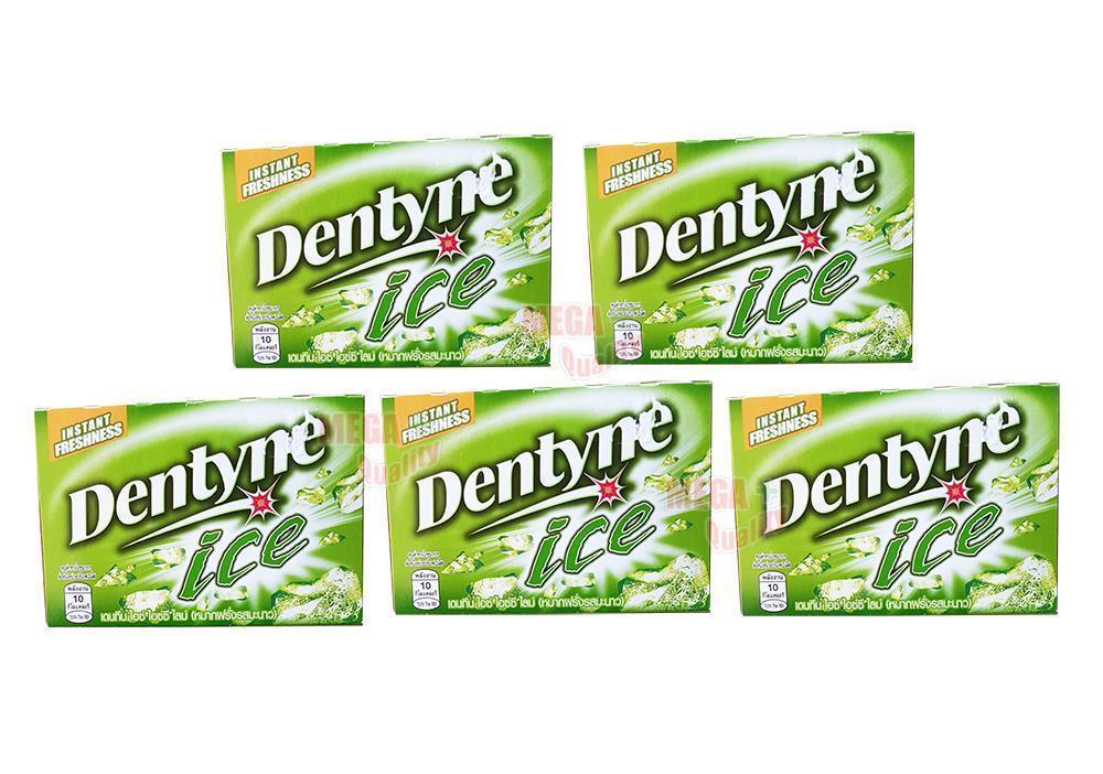 5 pack Dentyne Ice Icy Lime Flavor Chewy Gum Clean Mouth Long Last Fresh 11.2g - Image 1
