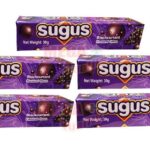 5 pack Sugus Blackcurrant Flavoured Chewy Sweet Candy Fruit Juice Fun Chewy 30g.
