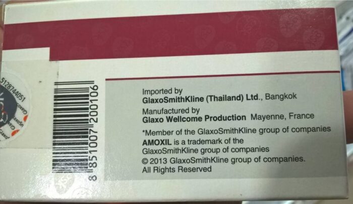 2 Boxes x Amoxil Amoxicillin 500mg 20 Capsules - Image 2