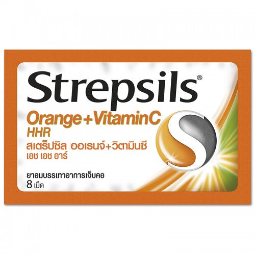 8850360320049_3.jpg Buy Strepsils Orange With Vitamin C Lozenge 8 Tablets - Image 1