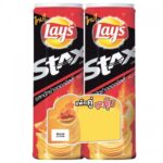 Buy Lay's Potato Chips Flat Sheet Hot Chilli Grilled Squid Church Flavour 100 g. Pack 2