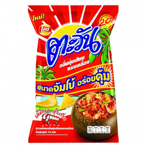 8850718808618_1.jpg Buy Tawan Crisp Rice Spicy Shrimp Flavor 70 g. - Image 1