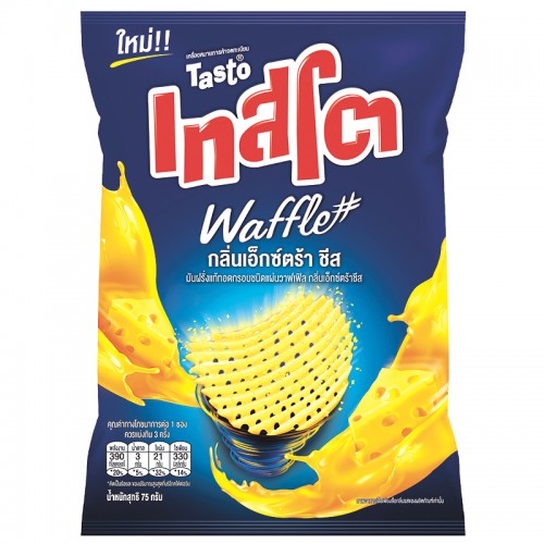 8851004497295.jpg Buy Tasto Waffle Potato Chip Extra Cheese Flavor Size 75 g. - Image 1