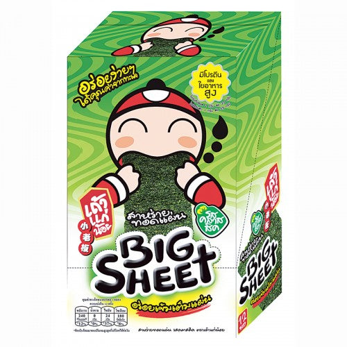 8858702400831.jpg Buy Tao Kae Noi Seaweed snack Big sheet (Original) 3.5 g Pack 12 - Image 1