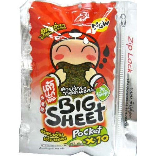 8858702402415_3.jpg Buy Taokaenoi Seaweed Big Sheet Spicy 36 G - Image 1