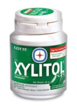 LOTTE XYLITOL SUGAR FREE CHEWING GUM LIME MINT 58G.