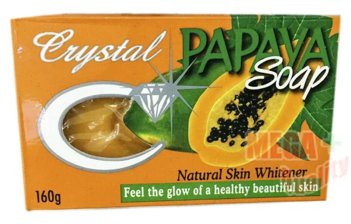 3 x Natural Bar Soap Crystal Papaya Pure for Skin Whiten Smooth Younger 160G - Image 3