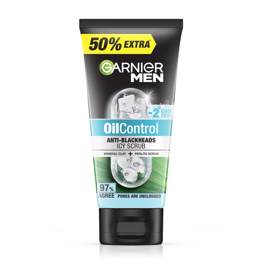 WTCTH-264233-front-zoom1.jpg Garnier Men Scrub Oil Control Anti-Blackheads Icy 150 Ml. - Image 1