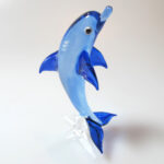 Buy Aquarium MINIATURE HAND BLOWN Art GLASS Blue Junping Dolphin FIGURINE