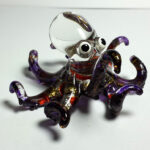 Buy Aquarium Handicraft MINIATURE HAND BLOWN GLASS Purple Octopus FIGURINE
