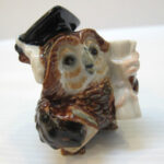Buy Doll house Miniature Collectible Ceramic Brown Owl Graduation Figurine Bird