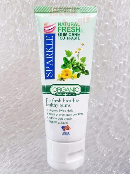Buy Sparkle Natural Fresh Gum Care Toothpaste Swiss + Herbal Fresh Breath Helthy 50g