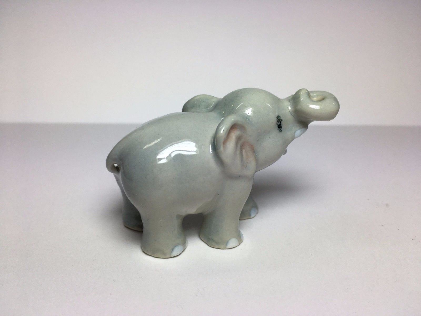 s-l1600_2606e769-f72e-4a8d-94da-c43c6c272105.jpg Buy Dollhouse Miniature Collectible Ceramic Gray Siam ELEPHANT Figurine - Image 1