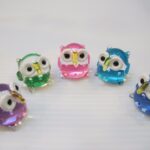 Buy Set of 5 Cute Handmade Craft Miniature Collectible Hand Blown Glass Owls