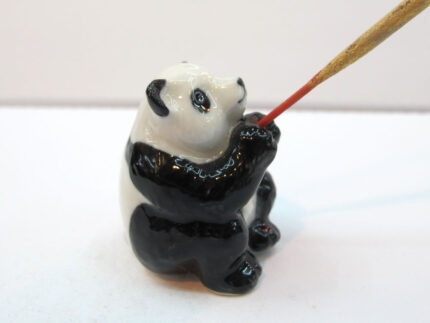 Buy Hand Painted Miniature Collectible Ceramic PANDA Figurine Incense Holder