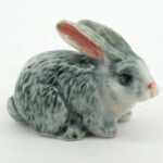 Buy Hand Painted Miniature Collectible Ceramic Gray Rabbit Figurine