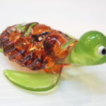 Buy Aquarium MINIATURE HAND BLOWN Art GLASS Brown Turtle FIGURINE Collection