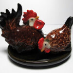 Buy Craft Miniature Collectible Porcelain Hugging Chicken Hen Salt and Pepper
