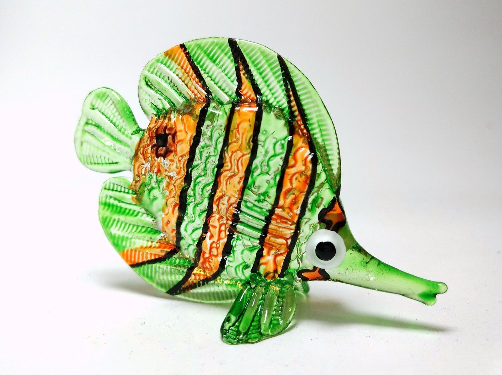 s-l1600_37e13d83-4a71-4c8d-8325-d11239bd780d.jpg Buy Coastal Style MINIATURE HAND BLOWN Art GLASS Angel Fish FIGURINE Collection - Image 1