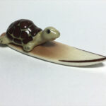 Buy Handcrafted Porcelain Miniature Collectible Ceramic Turtle Surfing Figurine