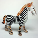 Buy Wildlife COLLECTIBLE MINIATURE HAND BLOWN Standing GLASS Zebra FIGURINE Africa